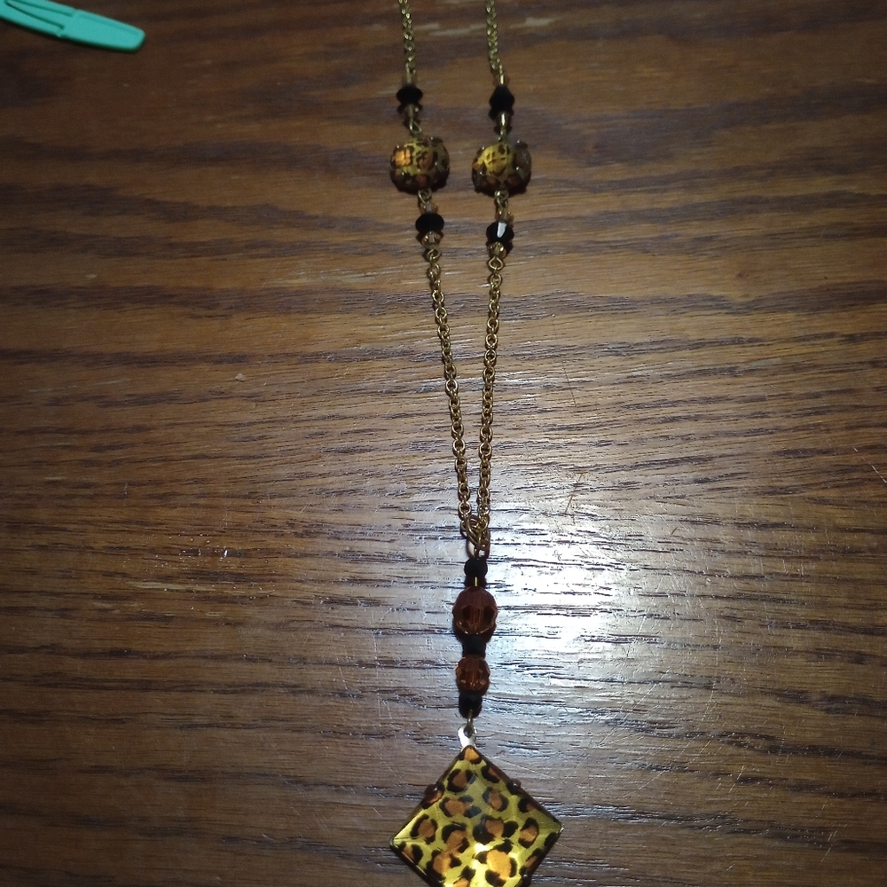 Animal print necklace